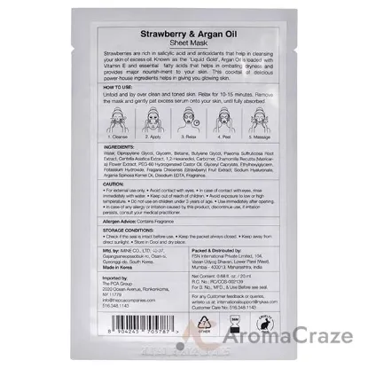 Picture of Skin Secrets Sheet Mask - Strawberry and Argan Oil by Nykaa Naturals for Women - 1 Pc Mask