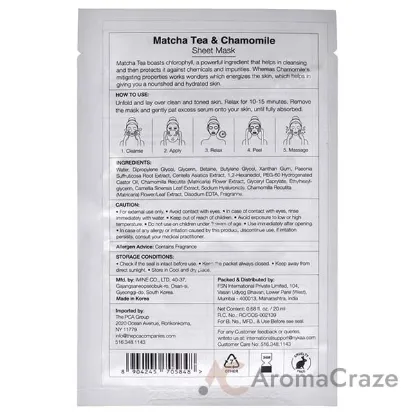 Picture of Skin Secrets Sheet Mask - Matcha Tea and Chamomile by Nykaa Naturals for Women - 1 Pc Mask