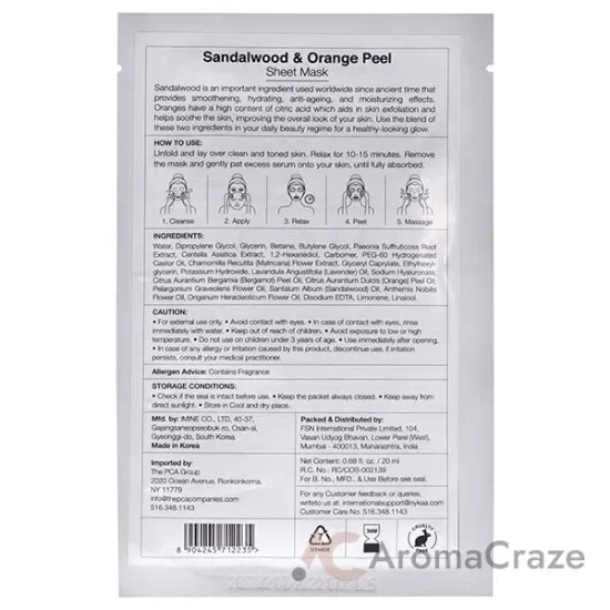 Picture of Skin Secrets Sheet Mask - Sandalwood and Orange Peel by Nykaa Naturals for Women - 1 Pc Mask