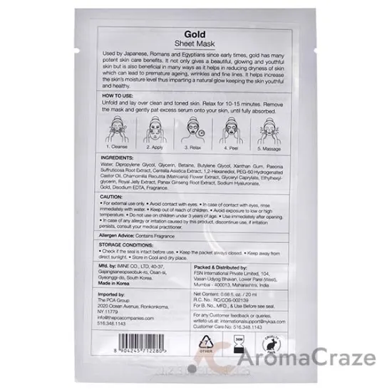 Picture of Skin Secrets Sheet Mask - Gold by Nykaa Naturals for Women - 1 Pc Mask