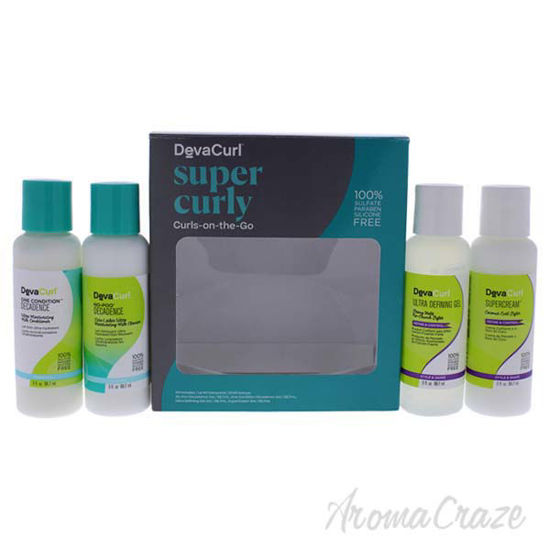 Super Curly Curls-On-The-Go Kit by DevaCurl for Unisex - 4 P