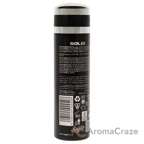 Picture of Solid Black by Sapil for Men - 6.76 oz Deodorant Spray