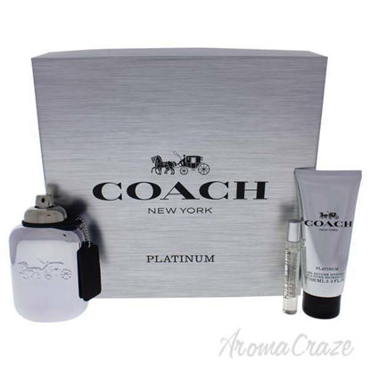 Platinum by Coach for Men - 3 Pc Gift Set 3.3oz EDP Spray, 0