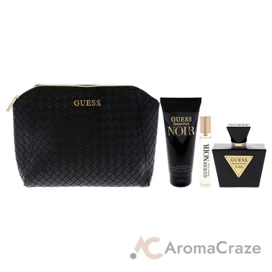 Picture of Guess Seductive Noir by Guess for Women - 4 Pc Gift Set 2.5oz EDT Spray, 0.5oz EDT Spray, 3.4oz Body Lotion, Pouch