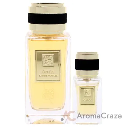 Picture of Onyx by Sillage dOrient for Unisex - 3 Pc Gift Set 3.4oz EDP Spray, 0.5oz EDP Spray, Funnel