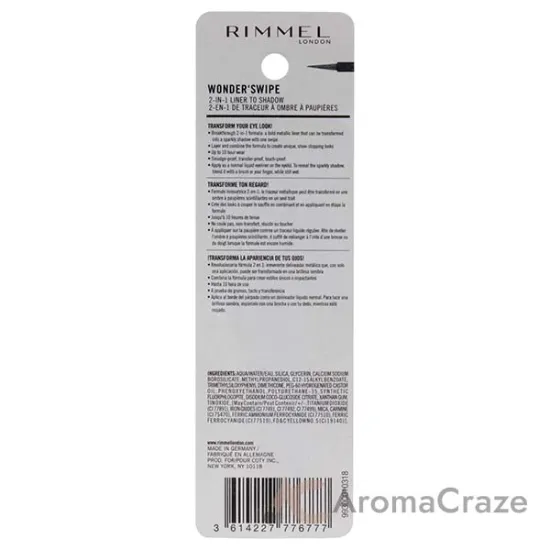 Picture of Wonder Swipe 2-in-1 Liner to Shadow - 012 Kha-Ching by Rimmel London for Women - 0.058 oz Eyeliner