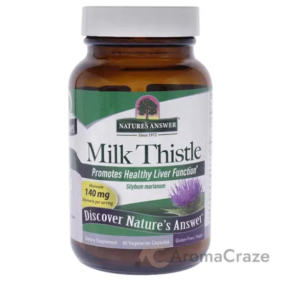 Picture of Milk Thistle - 140mg by Natures Answer for Unisex - 60 Count Capsules