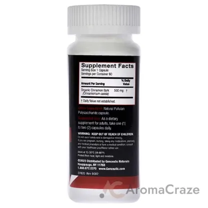 Picture of Organic Cinnamon - 500mg by Natures Answer for Unisex - 60 Count Capsules