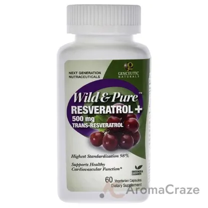 Picture of Wild and Pure Resveratrol - 500mg by Natures Answer for Unisex - 60 Count Capsules