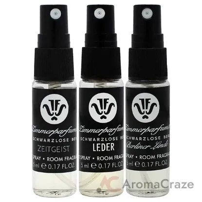 Picture of Room Fragrances Discovery Set by Schwarzlose for Unisex - 3 Pc 0.17oz Room Fragrance - Berliner Linde, 0.17oz Room Fragrance - Leder, 0.17oz Room Fragrance - Zeitgeist