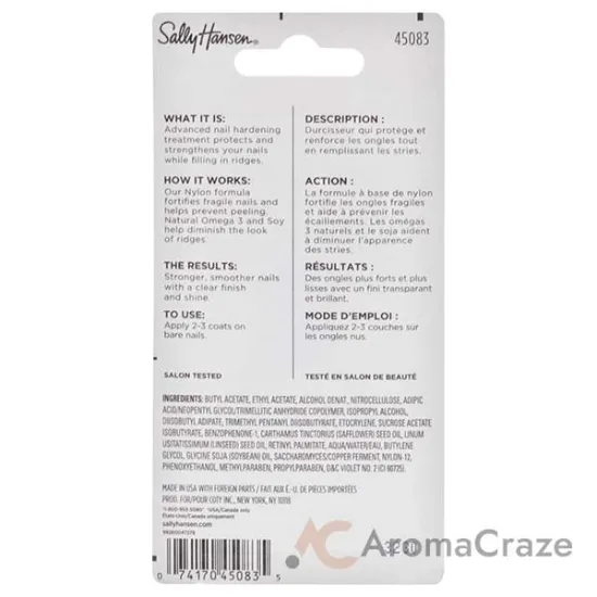 Picture of Advanced Hard As Nails With Nylon and Retinol - 45083 Clear by Sally Hansen for Women - 0.45 oz Nail Treatment (Tester)
