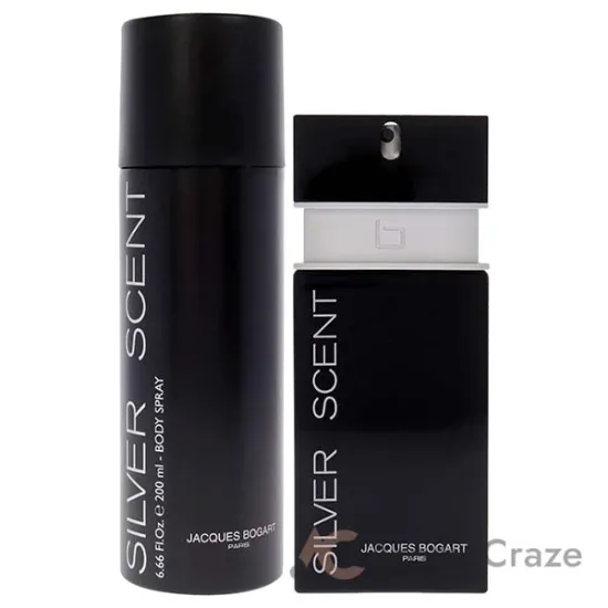 Picture of Silver Scent by Jacques Bogart for Men - 2 Pc Gift Set 3.33oz EDT Spray, 6.66oz Body Spray