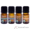 Picture of Organic Aromatherapy Set by Cliganic for Unisex - 4 Pc 0.016oz Oil - Peppermint, 0.016oz Oil - Eucalyptus, 0.016oz Oil - Tea Tree, 0.016oz Oil - Orange