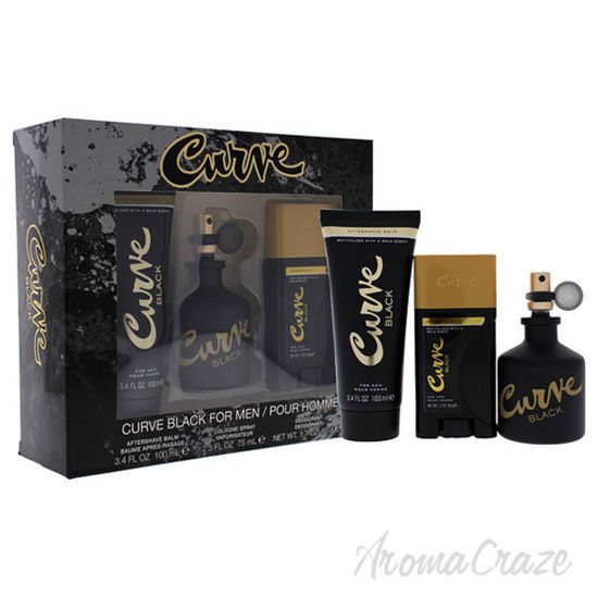 Curve Black by Liz Claiborne for Men - 3 Pc Gift Set 2.5oz E