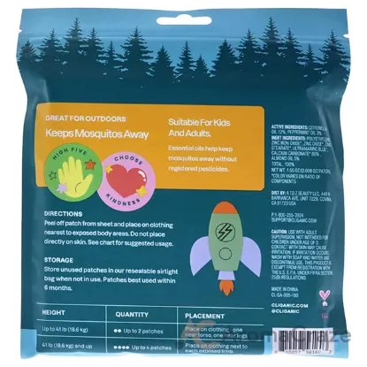 Picture of Repellent Patches Positive Vibes by Cliganic for Kids - 180 Pc Patches