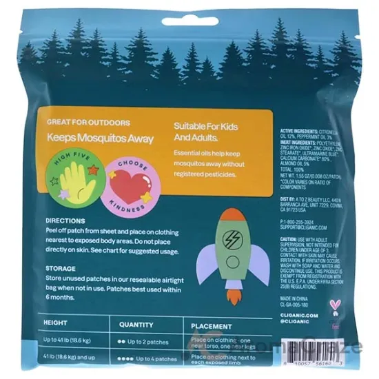 Picture of Repellent Patches Positive Vibes by Cliganic for Kids - 180 Pc Patches
