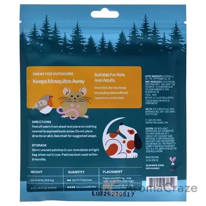 Picture of Repellent Patches Animals by Cliganic for Kids - 90 Pc Patches