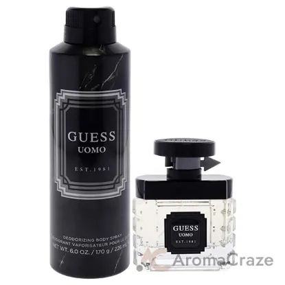 Picture of Guess Uomo by Guess for Men - 2 Pc Gift Set 1.7oz EDT Spray, 6oz Deodorizing Body Spray