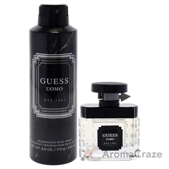 Picture of Guess Uomo by Guess for Men - 2 Pc Gift Set 1.7oz EDT Spray, 6oz Deodorizing Body Spray