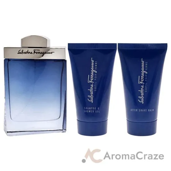 Picture of Subtil by Salvatore Ferragamo for Men - 3 Pc Gift Set 3.4oz EDT Spray, 2.5oz Shampoo and Shower Gel, 2.5oz After Shave Balm