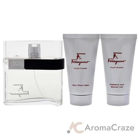 Picture of F by Salvatore Ferragamo for Men - 3 Pc Gift Set 3.4oz EDT Spray, 2.5oz Shower Gel, 2.5oz After Shave Balm