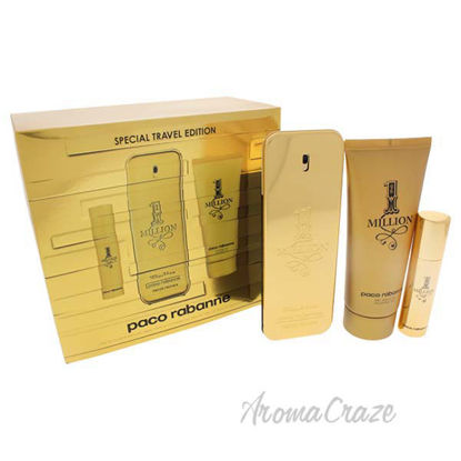 1 Million by Paco Rabanne for Men - 3 Pc Gift Set 3.4oz EDT 