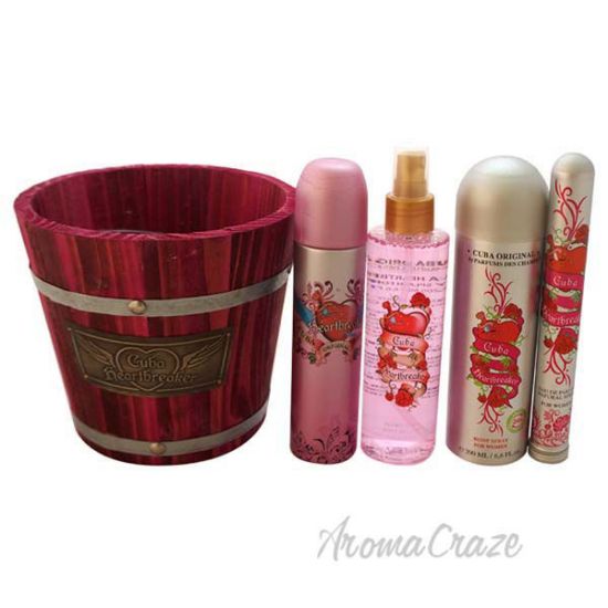 Cuba Heartbreaker by Cuba for Women - 4 Pc Gift Set 3.3oz ED