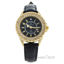 2033L-GBLBL Gold/Black Leather Strap Watch by Kim and Jade f