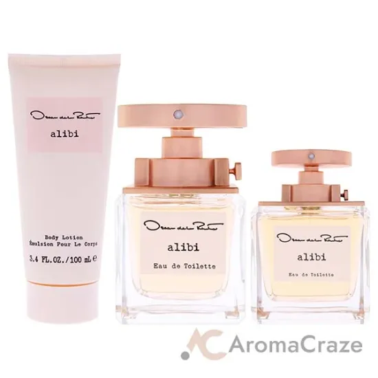 Picture of Alibi by Oscar De La Renta for Women - 3 Pc Gift Set 3.4oz EDT Spray, 1oz EDT Spray 3.4oz Body Lotion