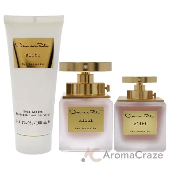 Picture of Alibi Eau Sensuelle by Oscar De La Renta for Women - 3 Pc Gift Set 3.3oz EDP Spray, 1oz EDP Spray 3.4oz Body Lotion