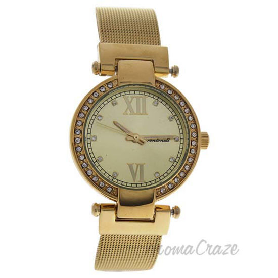 AL0500-04 Gold Stainless Steel Mesh Bracelet Watch by Antone