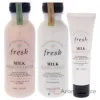 Picture of Head to Toe Nourishing Trio by Fresh for Women - 3 Pc 8.7oz Body Cleanser - Milk, 8.7oz Body Lotion - Milk, 1.6oz Hand Cream - Milk