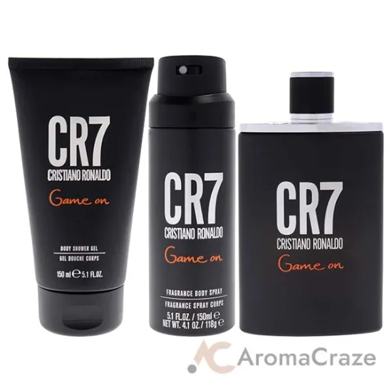 Picture of CR7 Game On by Cristiano Ronaldo for Men - 3 Pc Gift Set 3.4oz EDT Spray, 5.1oz Shower Gel, 5.1oz Body Spray