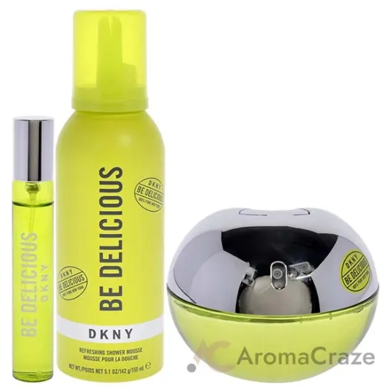 Picture of DKNY Be Delicious by Donna Karan for Women - 3 Pc Gift Set 3.4oz EDP Spray, 0.5oz EDP Spray, 5.1oz Shower Mousse
