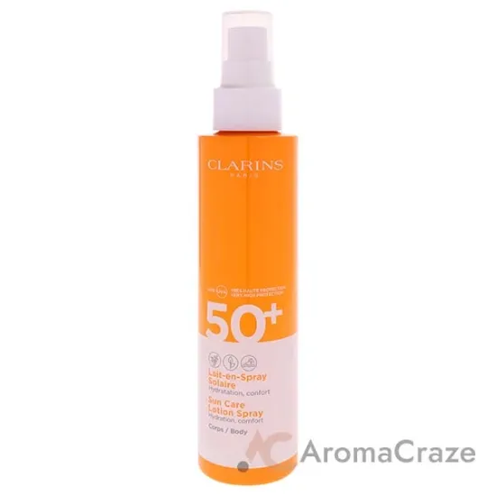 Picture of Sun Care Body Lotion Spray SPF 50 Plus by Clarins for Unisex - 5 oz Sunscreen (Tester)
