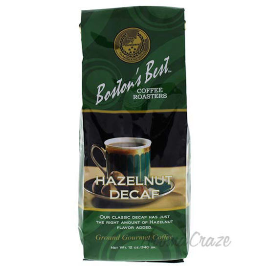 Hazelnut Decaf Ground Gourmet Coffee by Bostons Best - 12 oz