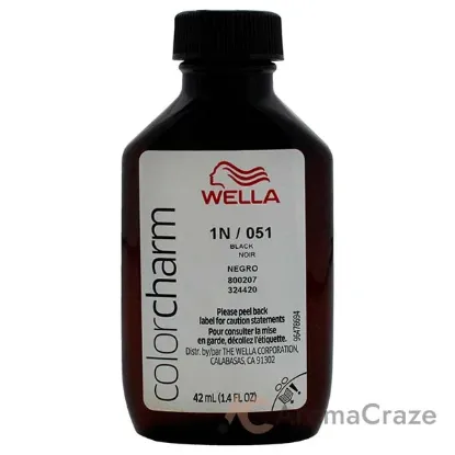 Picture of Color Charm Permanent Liquid Hair Color - 1N 051 Black by Wella for Unisex - 1.42 oz Hair Color (Tester)