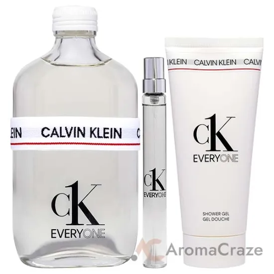 Picture of CK Everyone by Calvin Klein for Unisex - 3 Pc Gift Set 6.7oz EDT Spray, 0.33oz EDT Spray, 3.3oz Shower Gel