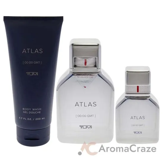 Picture of Atlas by Tumi for Men - 3 Pc Gift Set 3.4oz EDP Spray, 1oz EDP Spray, 6.7oz Body Wash