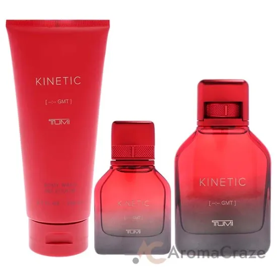 Picture of Kinetic by Tumi for Men - 3 Pc Gift Set 3.4oz EDP Spray, 1oz EDP Spray, 6.7oz Body Wash