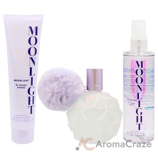 Picture of Moonlight by Ariana Grande for Women - 3 Pc Gift Set 3.4oz EDP Spray, 3.4oz Body Souffle, 4oz Body Mist