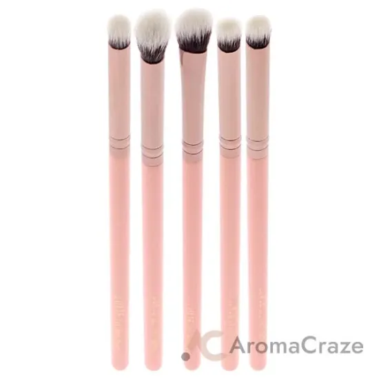Picture of Rose Gold Mini Detail Brush Set by Luxie for Women - 5 Pc Mini Brush - 111 Flat Angeled, Mini Brush - 121 Tapered, Mini Brush - 131 Angeled, Mini Brush - Round, Mini Brush - Flat