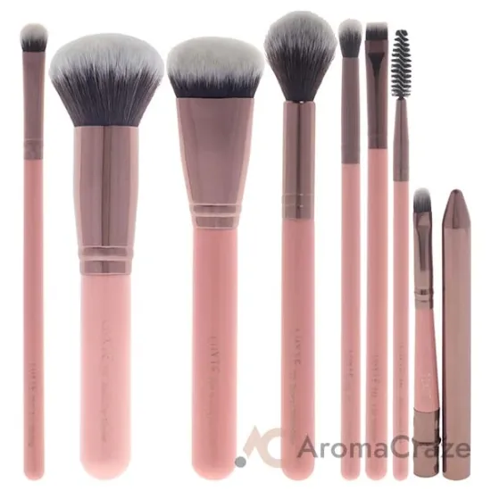 Picture of Rose Gold Complete Face Brush Set by Luxie for Women - 8 Pc Brush