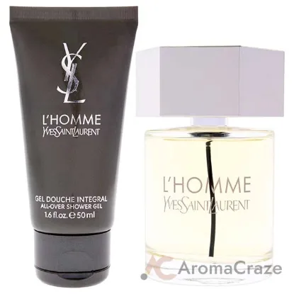 Picture of LHomme by Yves Saint Laurent for Men - 2 Pc Gift Set 3.3oz EDT Spray, 1.6oz Shower Gel