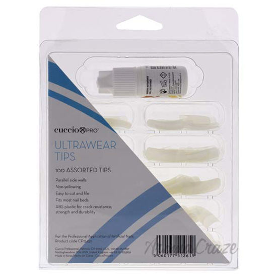 Pro Ultrawear Tips by Cuccio Pro for Women - 100 Pc Acrylic 