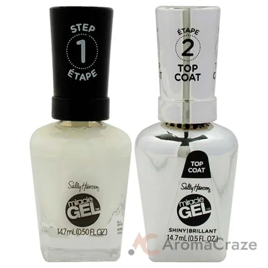 Picture of Miracle Gel Nail Polish Duo - 900 Get Mod by Sally Hansen for Women - 2 x 0.5 oz Miracle Gel Nail Polish - 789 Get Mod, Miracle Gel - 101 Shiny Brilliant
