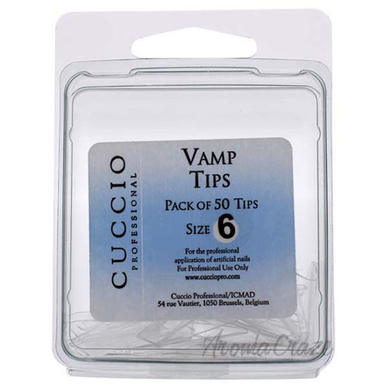 Vamp Tips - 6 by Cuccio Pro for Women - 50 Pc Acrylic Nails