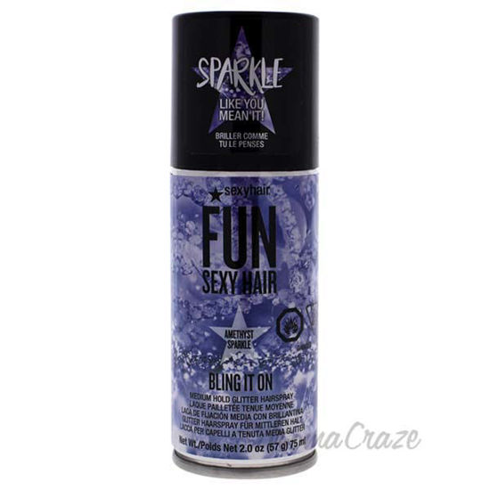 Bling It On - Purple by Sexy Hair for Unisex - 2 oz Hair Spr