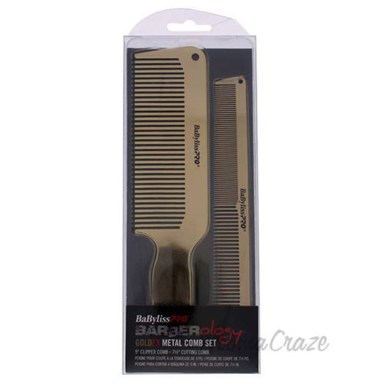 Barberology Comb Set - GoldFX Metal by BaBylissPRO for Unise
