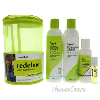 Spring Curly Kit by DevaCurl for Unisex - 4 Pc Kit